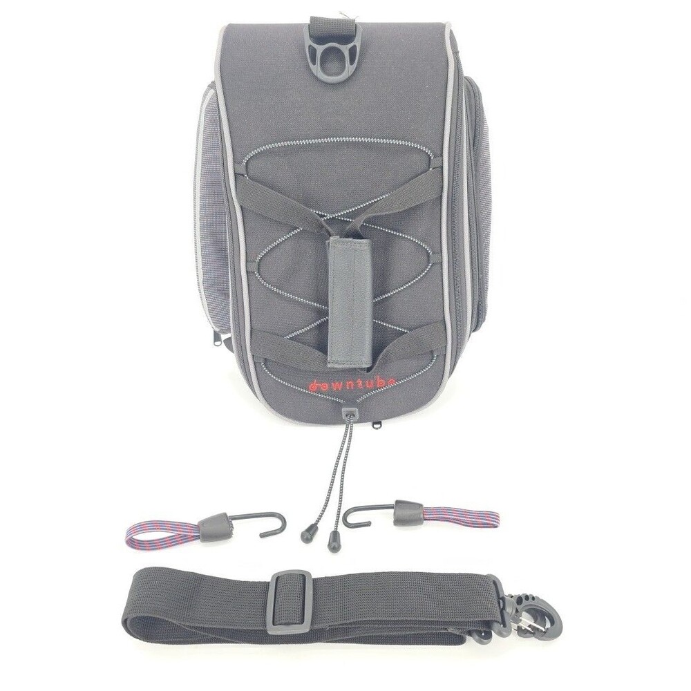 Downtube Bicycle Rack Pack Bag w/ Strap Black Sports Athletic Outdoor Excellent
